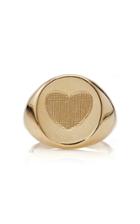 Emily & Ashley Yellow Gold Heart Signet Pinky Ring