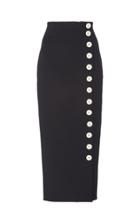 A.w.a.k.e. Mode Button-detailed Cotton-blend Midi Skirt