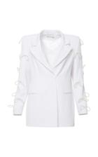 Moda Operandi Mach & Mach Pearled Bow-accented Blazer Size: Xs