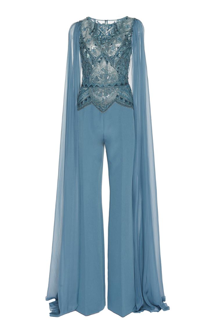 Zuhair Murad Caped Cady Jumpsuit
