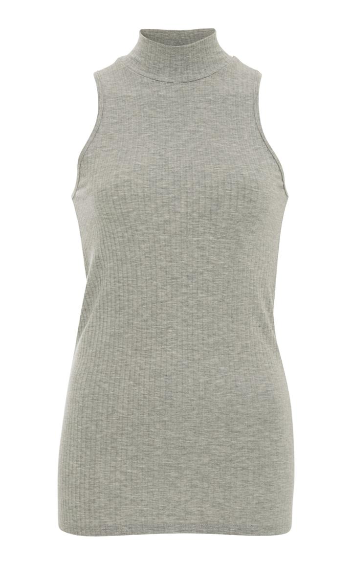 Atm Micro-modal Wide Rib Sleeveless Mock Neck Top
