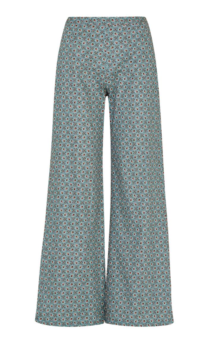 Moda Operandi Giuliva Heritage The Amanda Printed Cotton Twill Wide-leg Trousers
