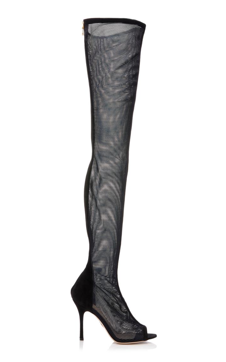 Cushnie Et Ochs Emilio Mesh Over The Knee Boot