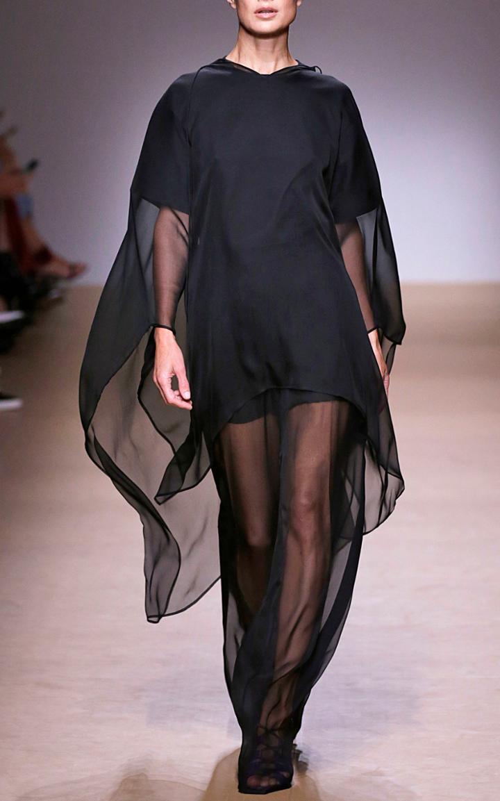 Salvatore Ferragamo Silk Chiffon Sheer Tunic
