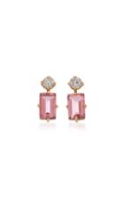 Yi Collection 18k Gold Pink Tourmaline And Diamond Earrings