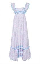 Gl Hrgel Ruffled Floral-print Linen Maxi Dress