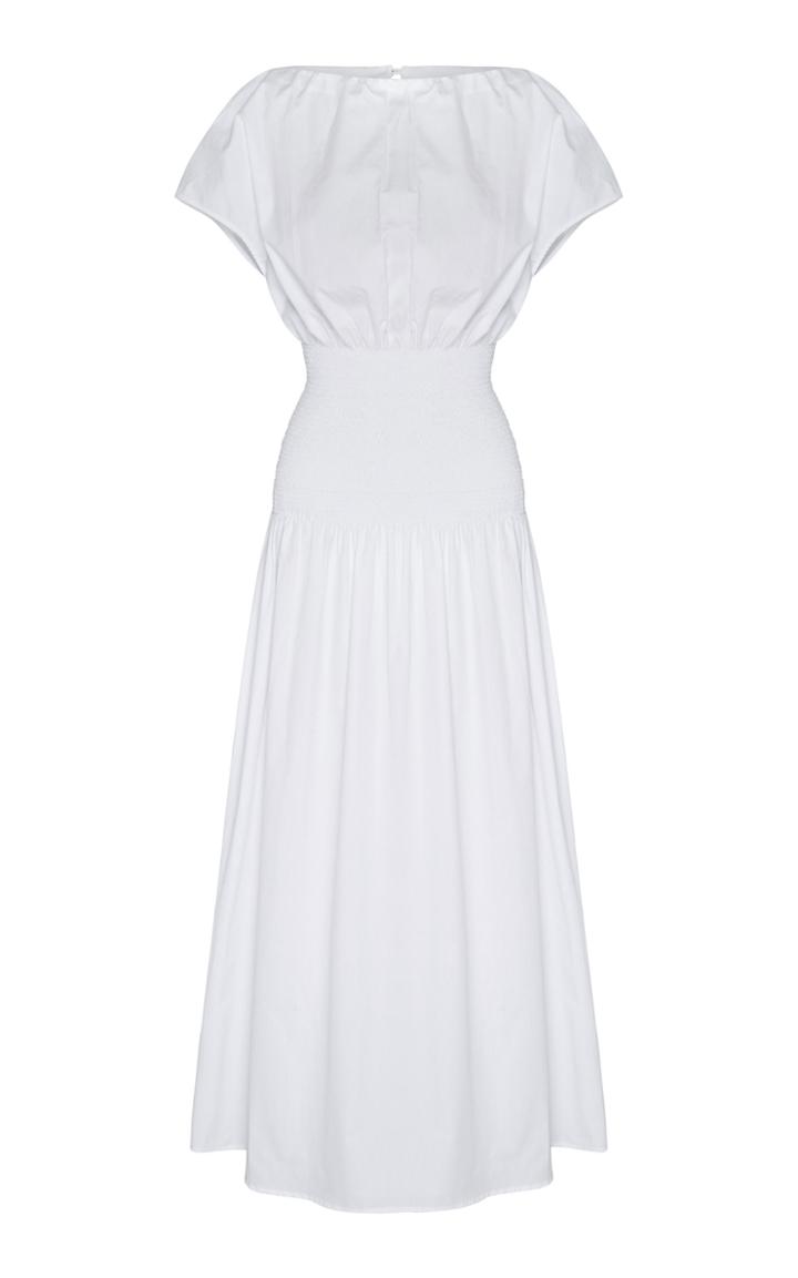 Anna Quan Emma-kate Shirred Cotton Dress