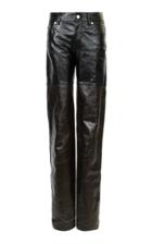 Moda Operandi Peter Do Top-stitched Leather Straight-leg Pants