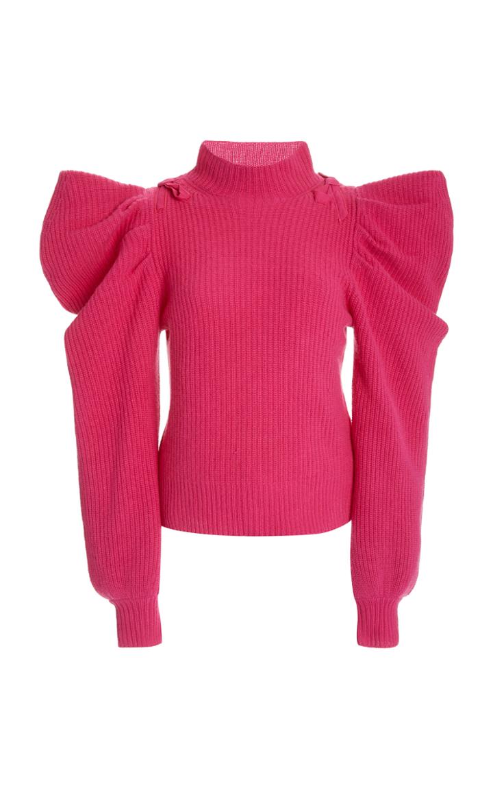 Moda Operandi Loveshackfancy Potter Cashmere Wide Shoulder Sweater