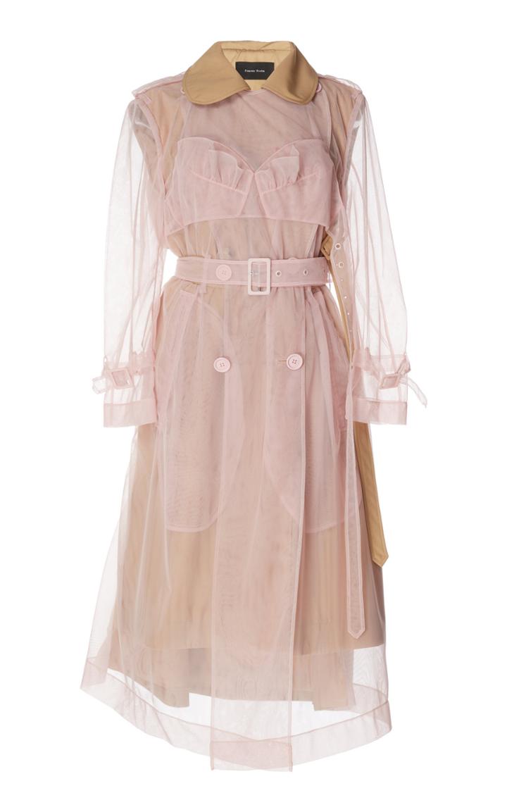 Simone Rocha Belted Tulle Trench Coat