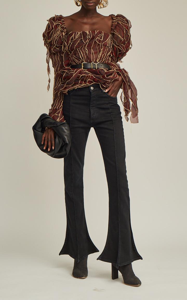 Moda Operandi Y/project Rigid High-rise Trumpet-leg Jeans