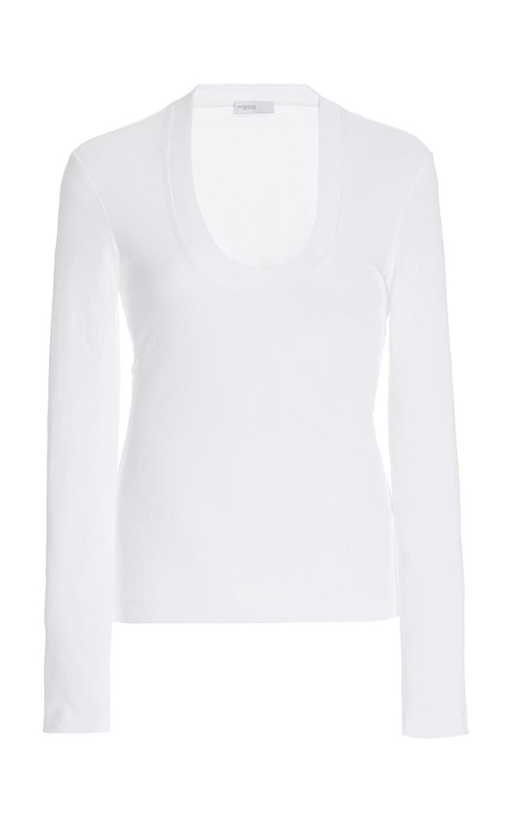 Rosetta Getty U-neck Knit Cotton Top