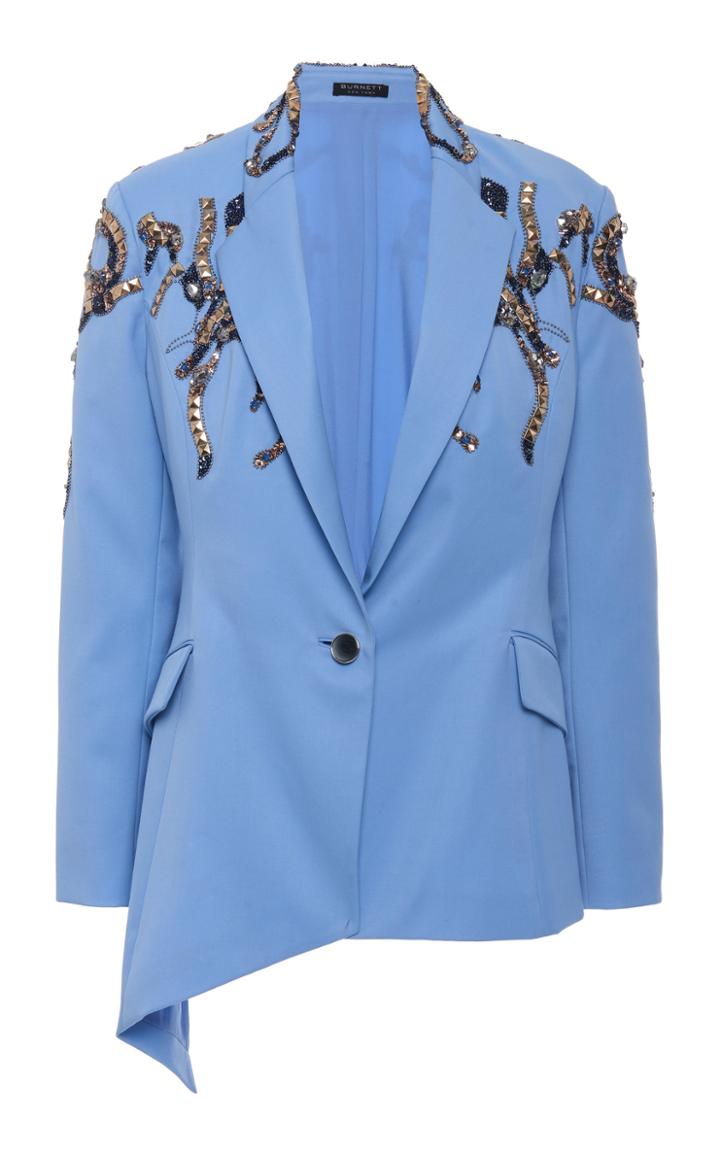 Moda Operandi Burnett New York Sequined Wool Blazer Size: 2
