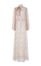 Sandra Mansour Belinda Beaded Tulle Ruffle Dress