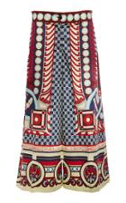 La Doublej Printed Cotton Flared-leg Culottes