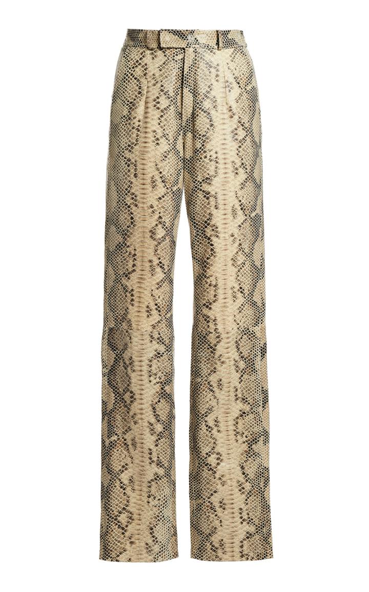 Moda Operandi Zeynep Aray Snake-effect Leather Pants