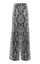 Moda Operandi Joseph Tima Pleated Snake-print Satin Wide-leg Trousers