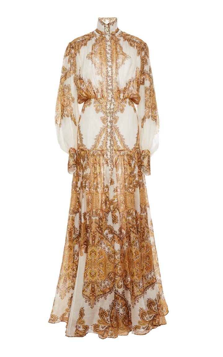 Zimmermann Zippy Billow Silk Maxi Dress
