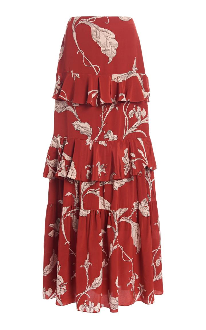 Moda Operandi Johanna Ortiz Real Thinking Silk Printed Maxi Skirt