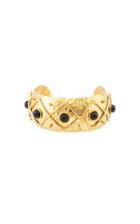 Sylvia Toledano Gipsy 22k Gold-plated Brass Onyx Cuff