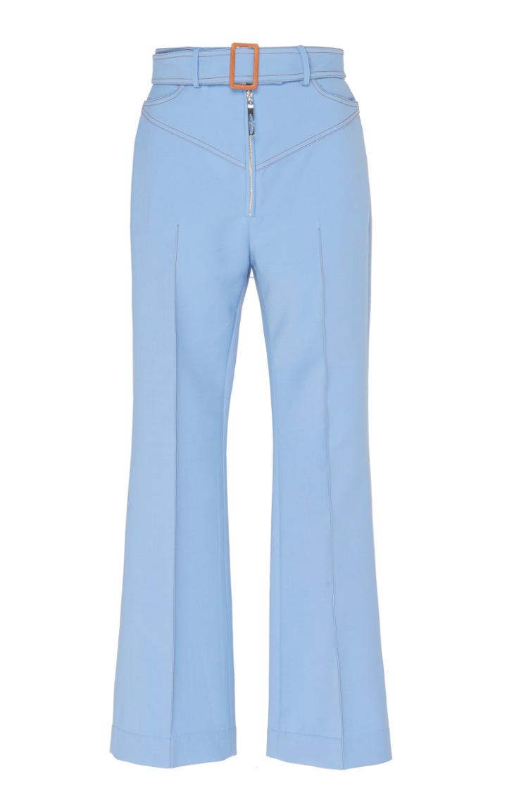 Ellery Yoke Detail Flare Pant With Belt