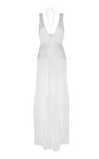Alexis Bellona Pleated Paneled Georgette Maxi Dress