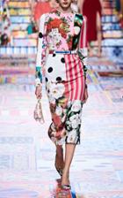 Moda Operandi Dolce & Gabbana Patchwork Cady Midi Dress