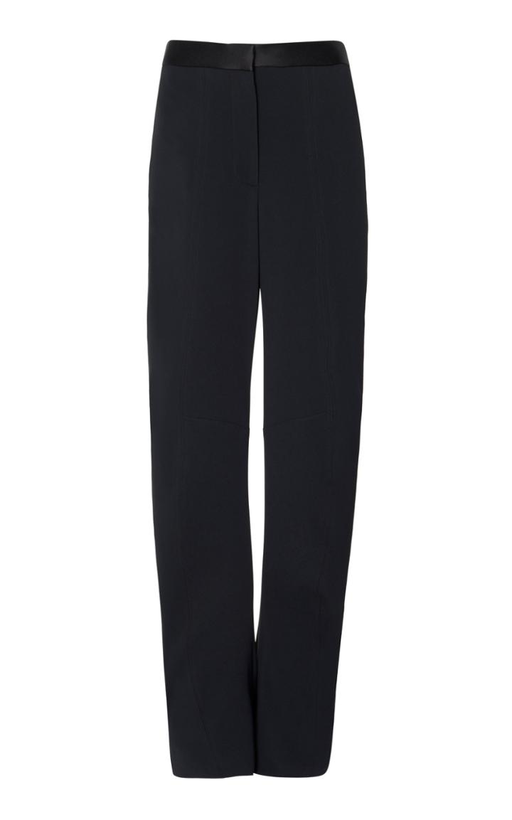 Victoria Beckham Satin-trim Wide-leg Tuxedo Trouser