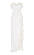 Moda Operandi Alessandra Rich Ruffle-trimmed Satin Dress Size: 36