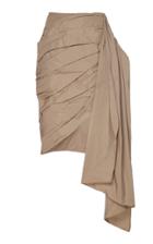 Moda Operandi By Efrain Mogollon Casta Drapped Taffeta Skirt Size: 0