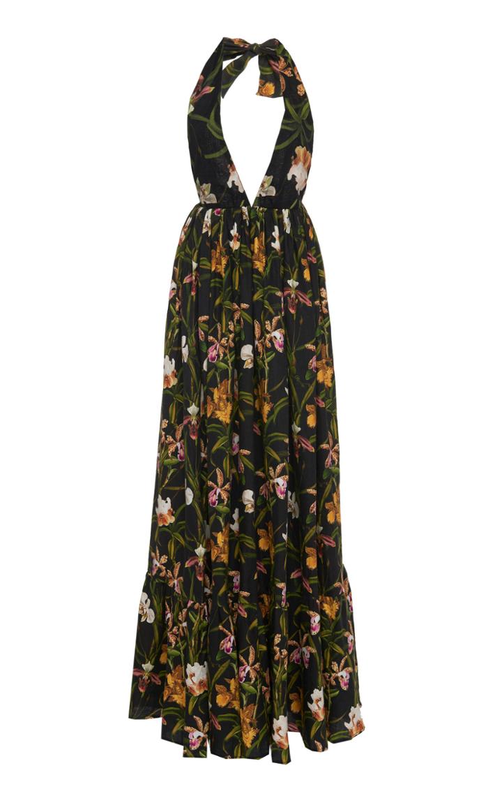 Moda Operandi Agua By Agua Bendita Oliva Flora Maxi Dress Size: Xs