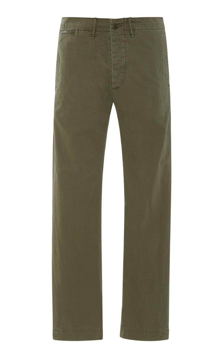 Rrl Officer Cotton-twill Straight-leg Pants