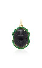 Silvia Furmanovich Scarab Onyx Pendant With Gemfields Emerald Pave
