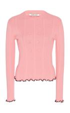 Sandy Liang Signals Ribbed-knit Top
