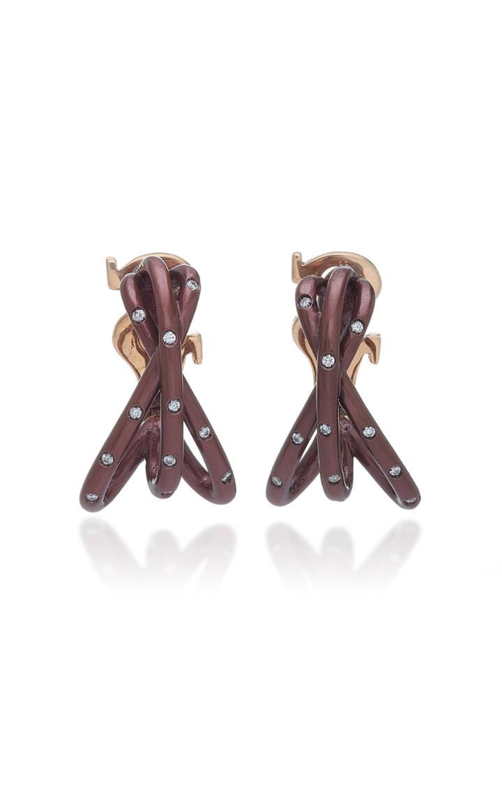 Syz Fireworks Titanium And Pink Gold Twinkle Twinkle Earrings