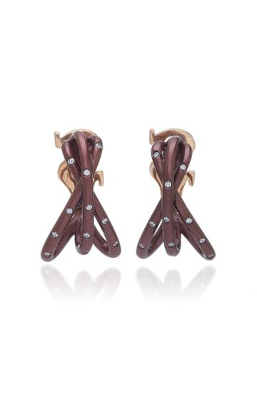 Syz Fireworks Titanium And Pink Gold Twinkle Twinkle Earrings