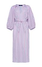 Martin Grant Striped Balloon Sleeve Shirt Dress