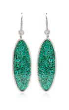 Moda Operandi Martin Katz 18k White Gold And Emerald Earrings