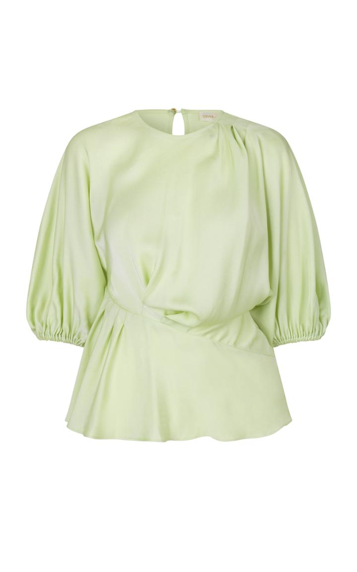 Moda Operandi Stine Goya Cora Ruched Satin Top