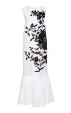 Carolina Herrera Sleeveless Column Embroidered Dress