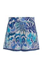 Moda Operandi Le Sirenuse Positano Psycho Embroidered-trim Printed Cotton Shorts Siz