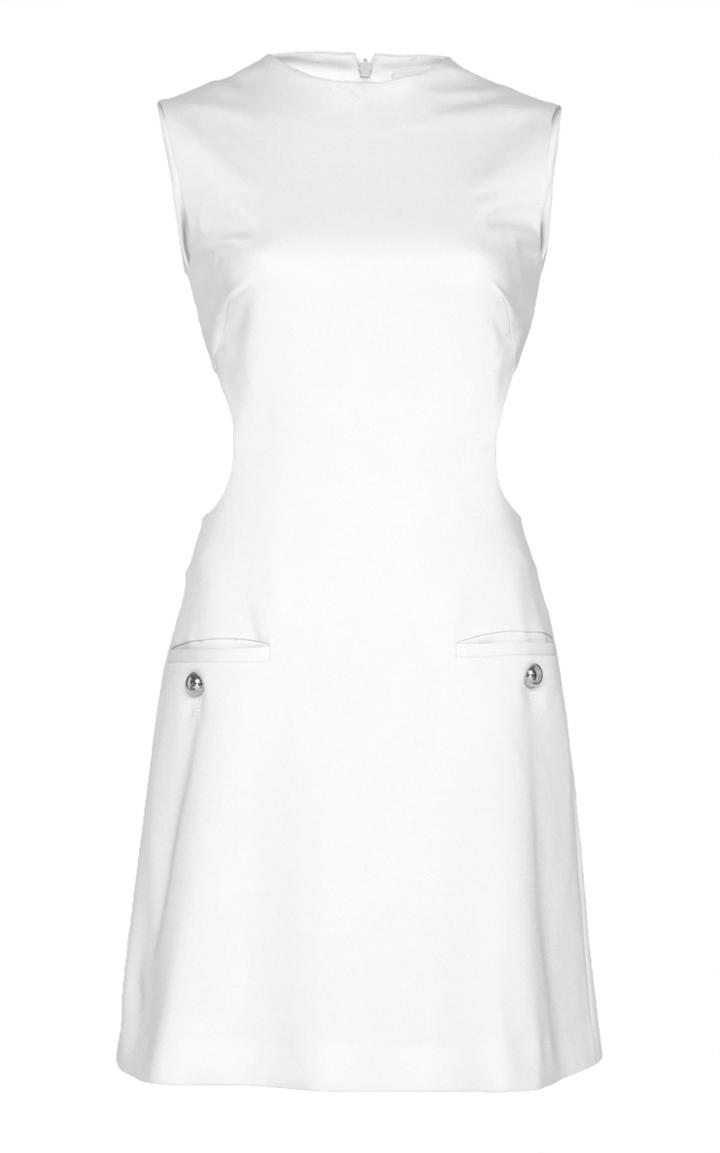 Sara Battaglia Cotton-blend Cutout Mini Dress
