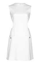 Sara Battaglia Cotton-blend Cutout Mini Dress