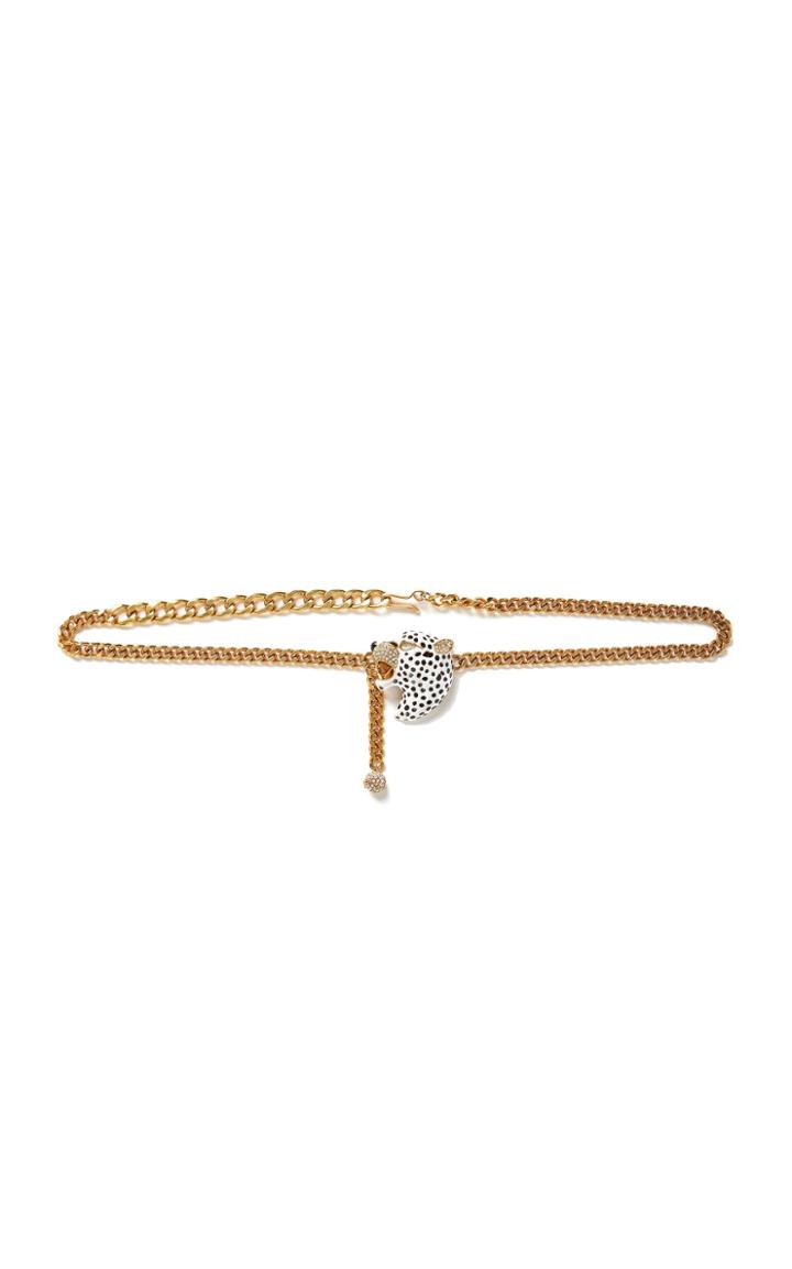 Moda Operandi Markarian X Ciner Le Jaguar Embellished Gold-tone Belt