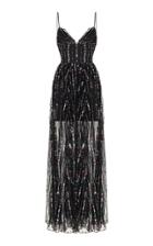 Rasario Sequined Tulle Maxi Gown Size: 34