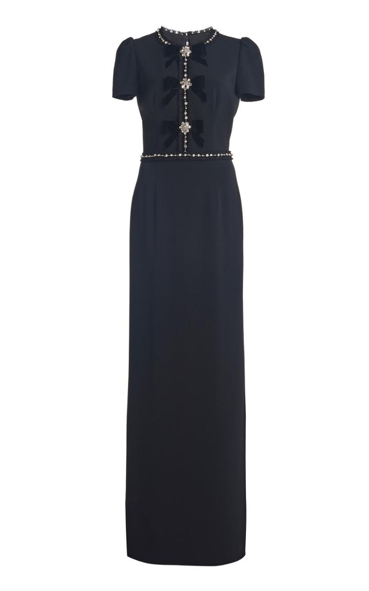 Moda Operandi Jenny Packham Embellished Crepe Maxi Dress