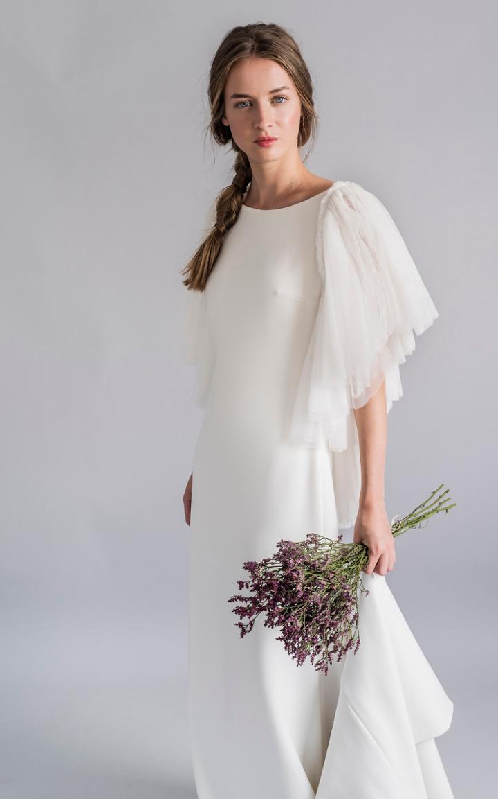 Moda Operandi Sophie Et Voila Tulle Ruffle Sleeve Gown Size: 34