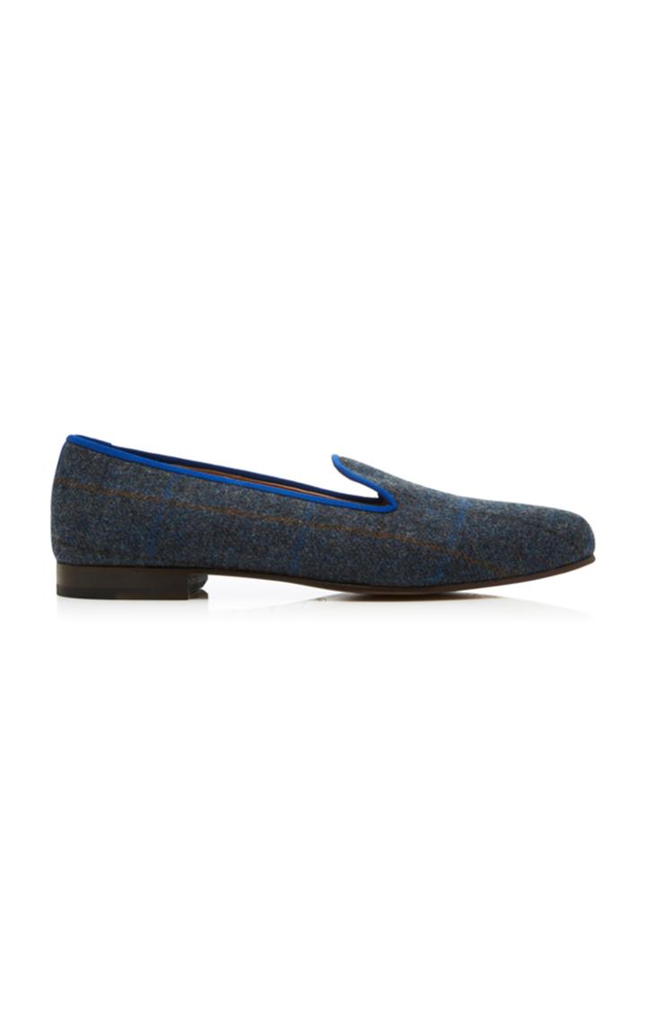 Stubbs & Wootton M'o Exclusive Plaid Tweed Slippers