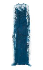 Elie Saab Fluid Long Embroidered Dress