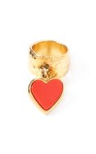 Edie Parker Single Heart Ring